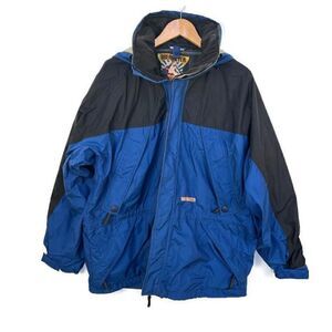 Vintage 80s 90s Obermeyer Ski Jacket Coat Snowboard Blue Black Men’s L